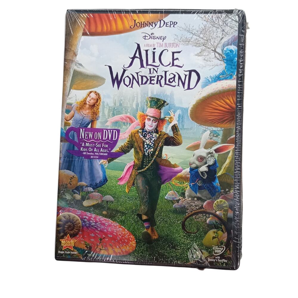 Alice In Wonderland (DVD, 2010) Johnny Depp - NEW SEALED